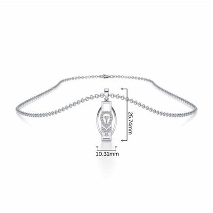 Auriga Silver Pendant - White Gold - Image 4