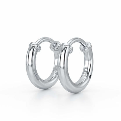 Tiny Glints Bali Earrings - White Gold - Image 3