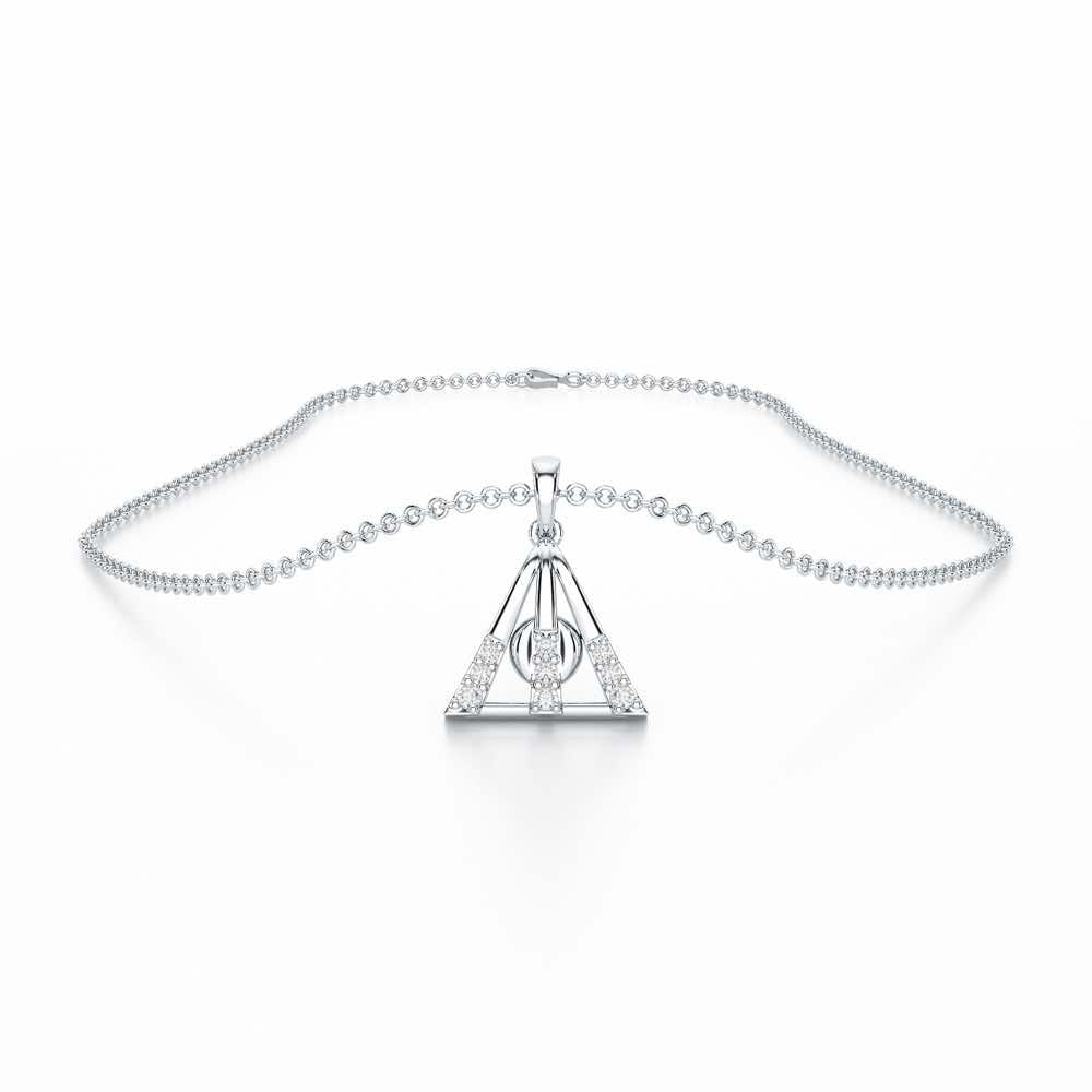 Pure Shine Silver Pendant - White Gold - Image 3