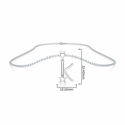 K-Glint Silver Pendant - White Gold - Image 4