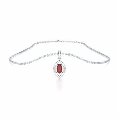 Gleam of Serenity Silver Pendant - White Gold - Image 3