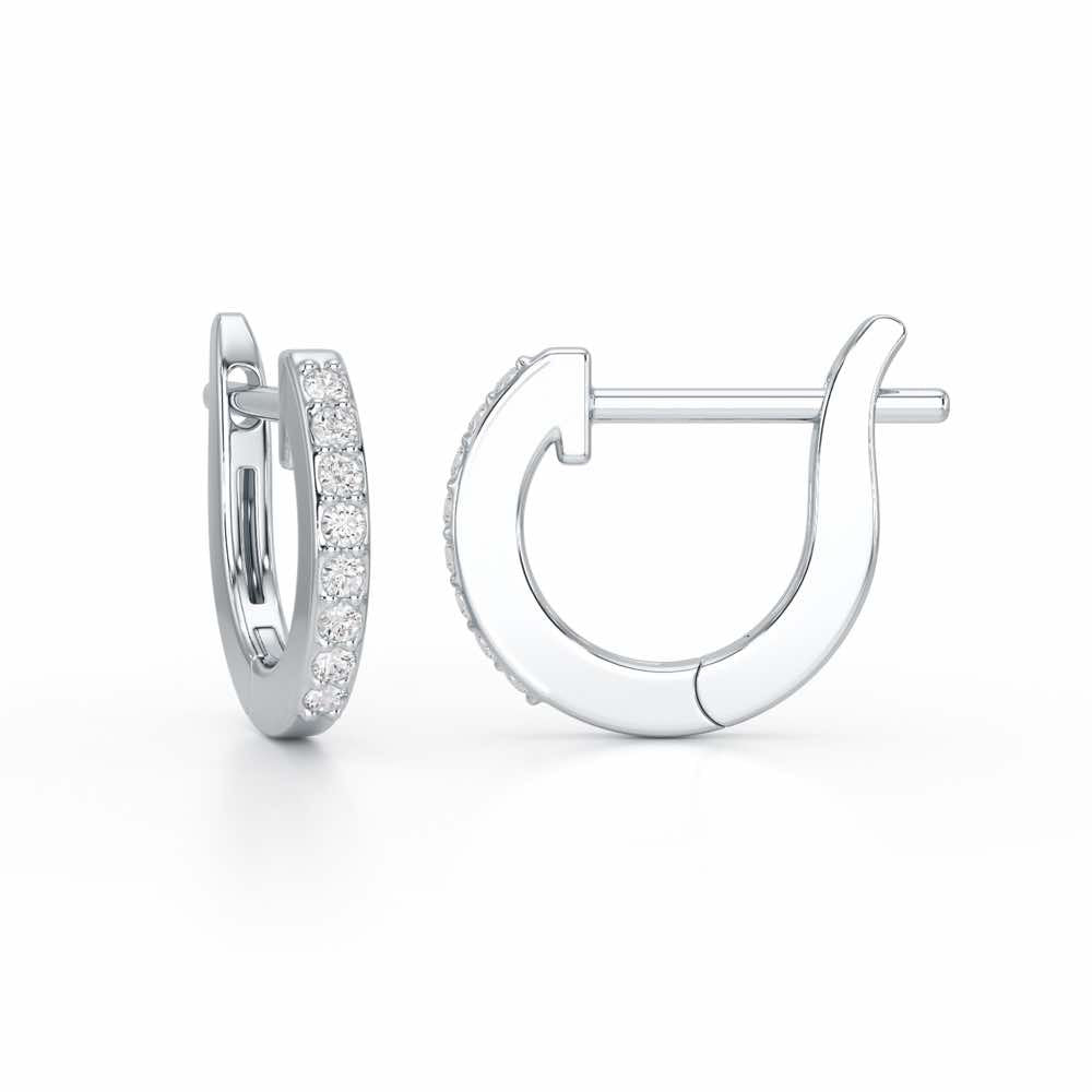 Celeste Silver Bali Earrings - White Gold - Image 4