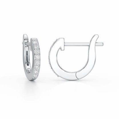 Celeste Silver Bali Earrings - White Gold - Image 4