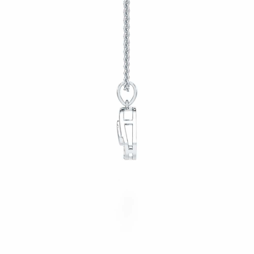 Starlight Charm Silver Pendant - White Gold - Image 4
