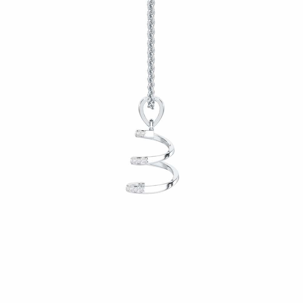 Twinkle Tranquility Silver Pendant - White Gold - Image 4
