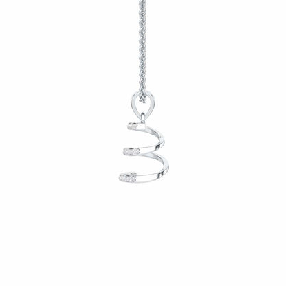 Twinkle Tranquility Silver Pendant - White Gold - Image 4