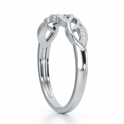 Wave World Silver Ring - White Gold - Image 4