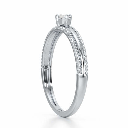 Grace Queen Silver Ring - White Gold - Image 4