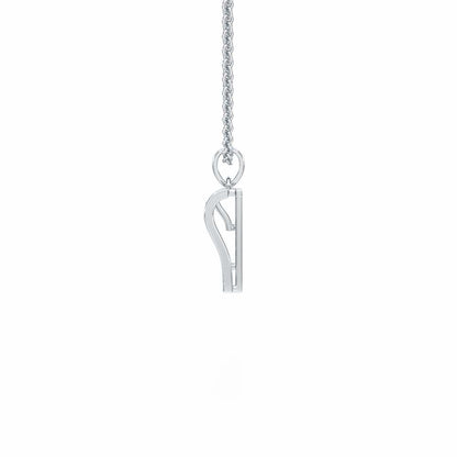 Shine Graph Silver Pendant - White Gold - Image 4