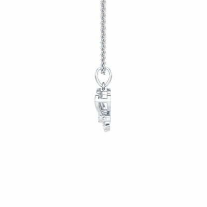 Graceful Glow Silver Pendant - White Gold - Image 4