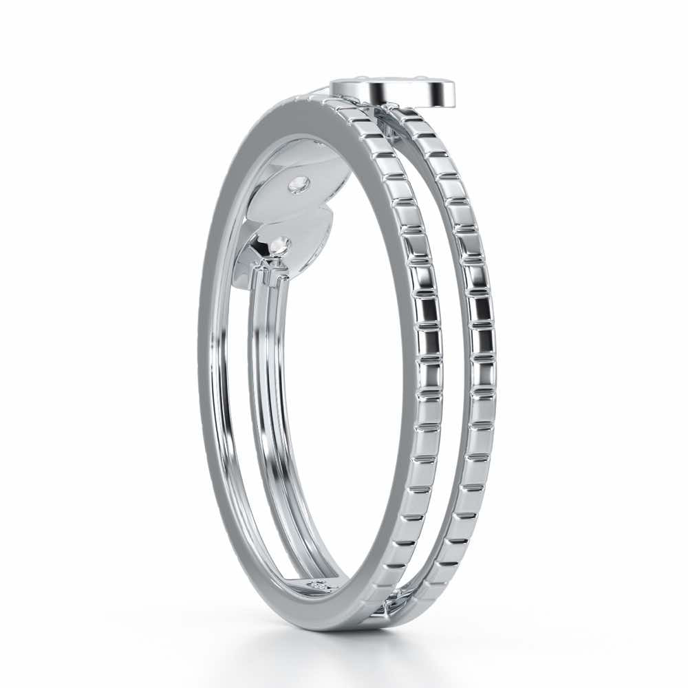 Lord Charm Silver Ring - White Gold - Image 4