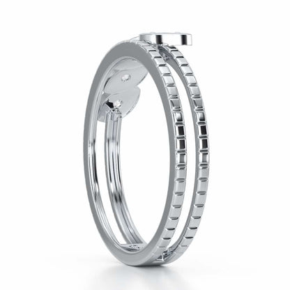 Lord Charm Silver Ring - White Gold - Image 4