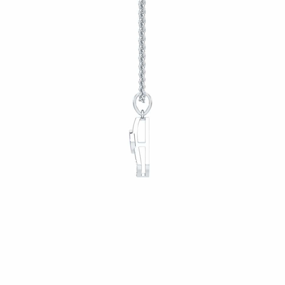 Guardian Gaze Silver Pendant - White Gold - Image 4
