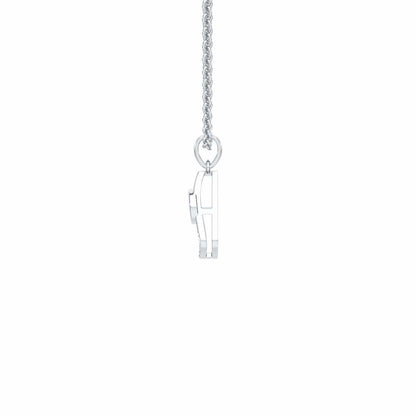 Guardian Gaze Silver Pendant - White Gold - Image 4