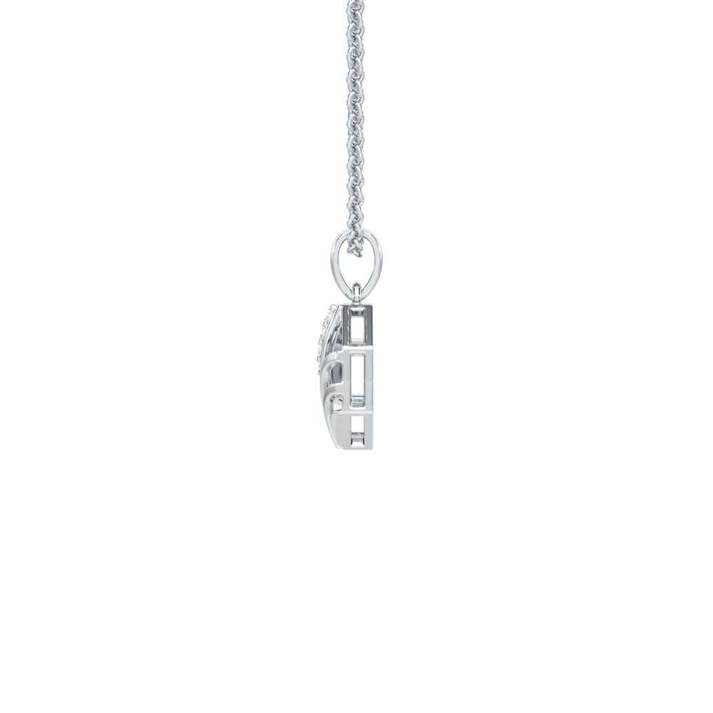 Eternal Glow Silver Pendant - White Gold - Image 4