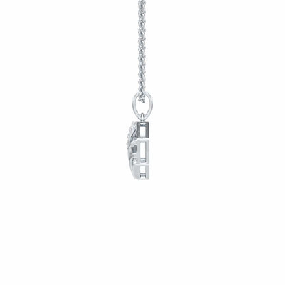 Eternal Glow Silver Pendant - White Gold - Image 4