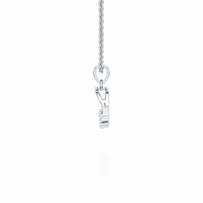 Aura Elegance Silver Pendant - White Gold - Image 4