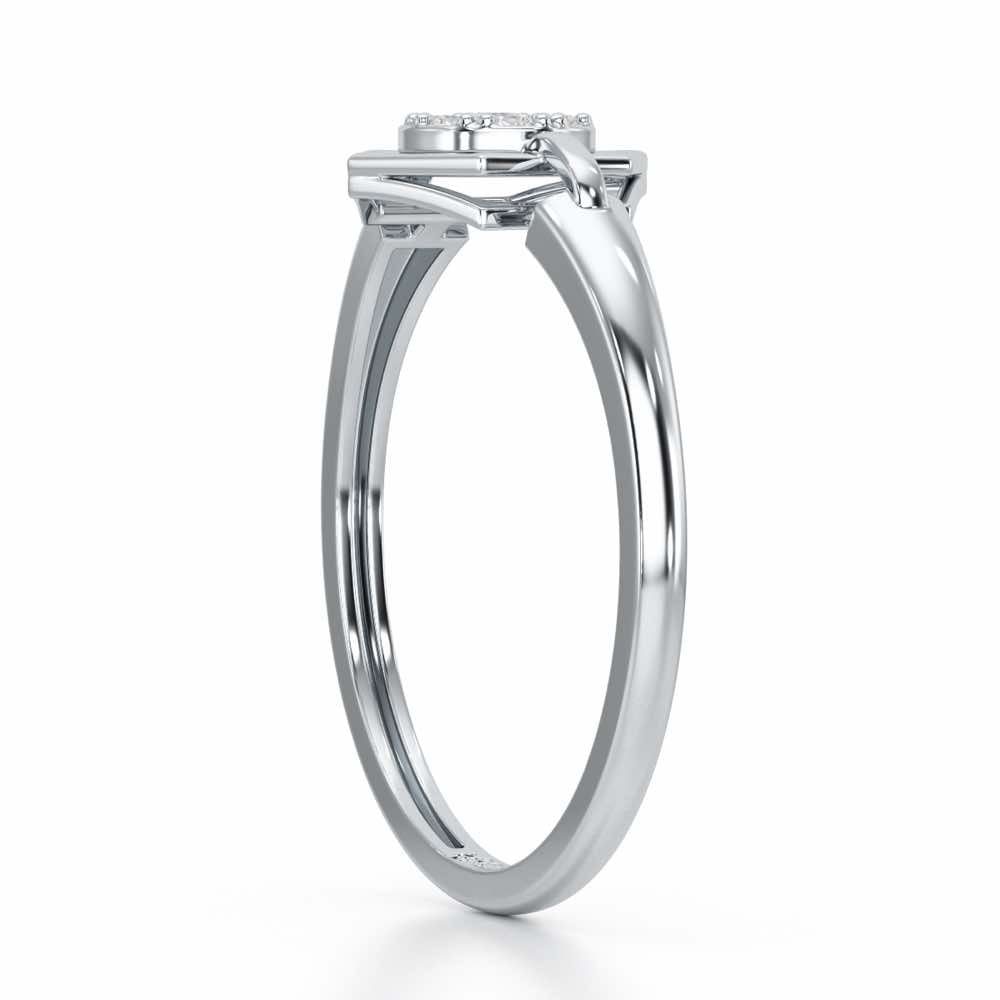 Shanya Shine Silver Ring - White Gold - Image 4