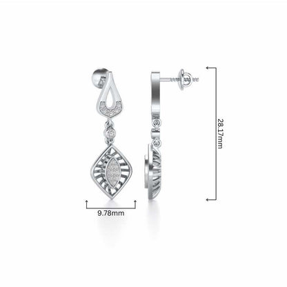 Voila Earring Drops - White Gold - Image 4