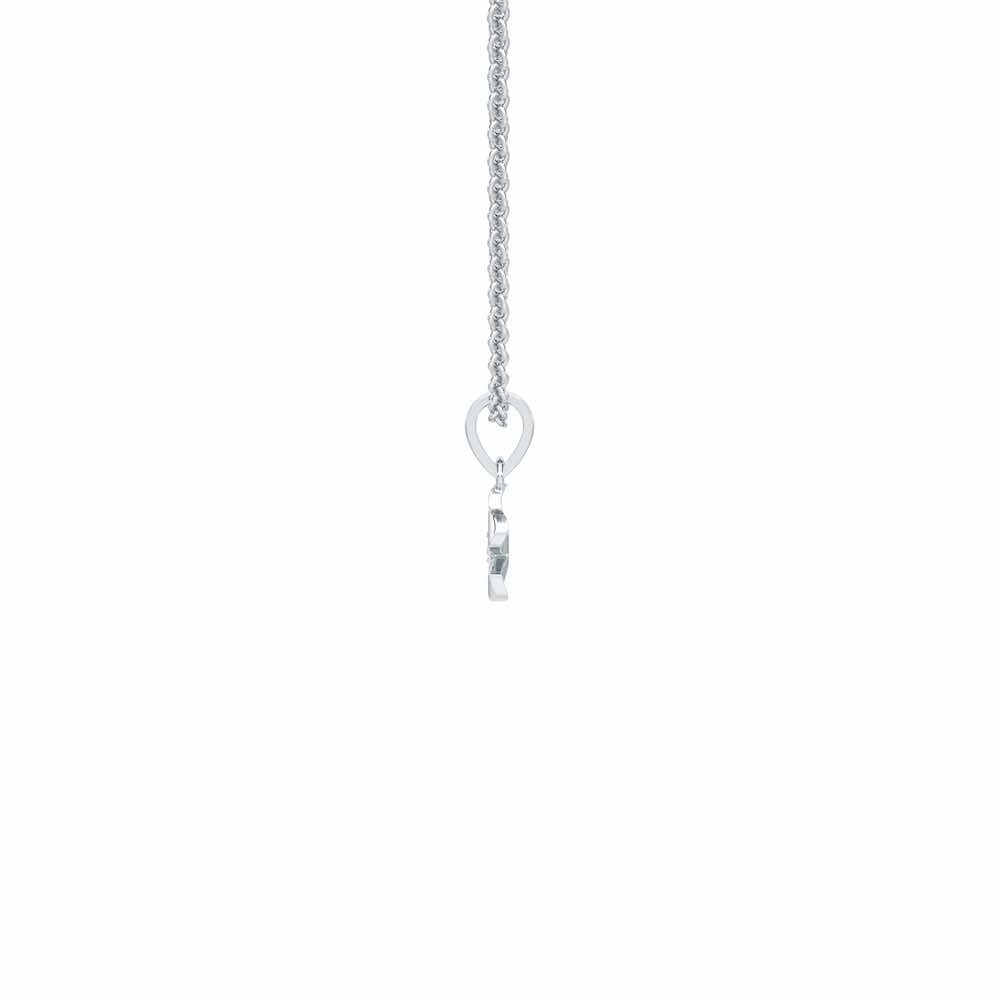 Blossom Bliss Silver Pendant - White Gold - Image 4