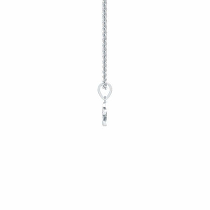 Blossom Bliss Silver Pendant - White Gold - Image 4