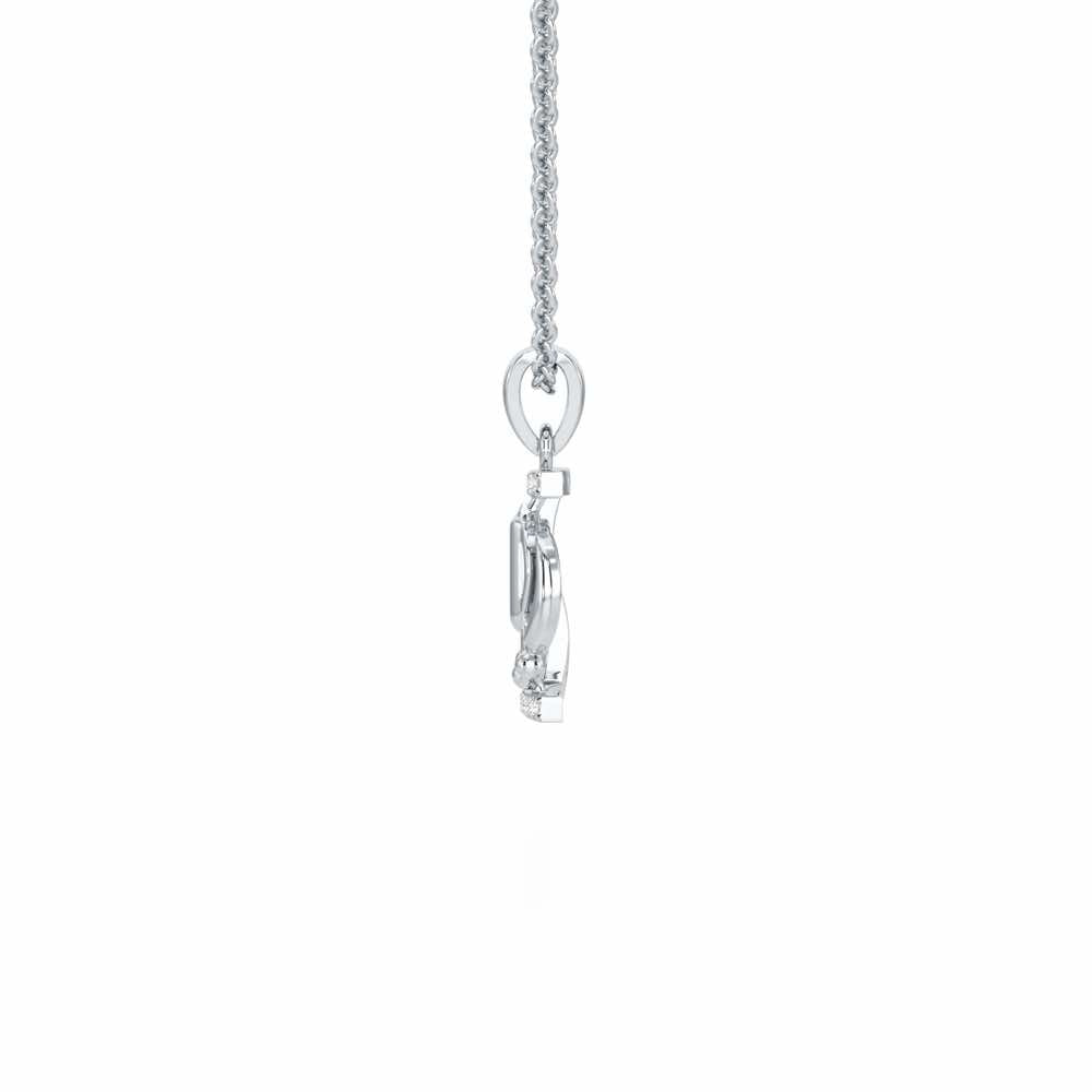 Khalsa Aura Silver Pendant - White Gold - Image 4