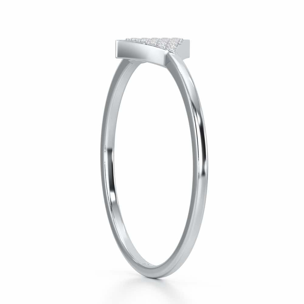 Glowing Gem Silver Ring - White Gold - Image 4