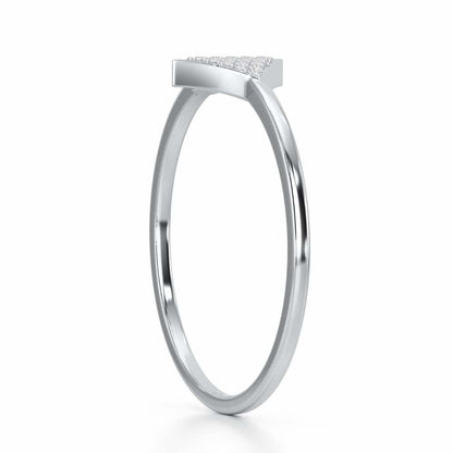 Glowing Gem Silver Ring - White Gold - Image 4