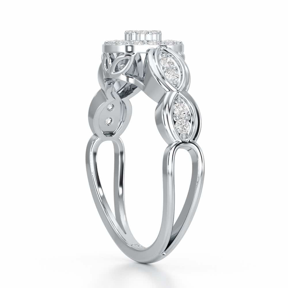 Ethereal Avni Silver Ring - White Gold - Image 4