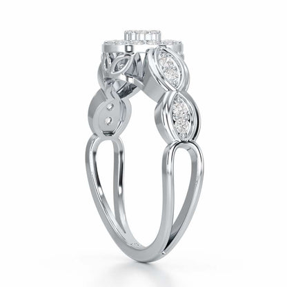 Ethereal Avni Silver Ring - White Gold - Image 4
