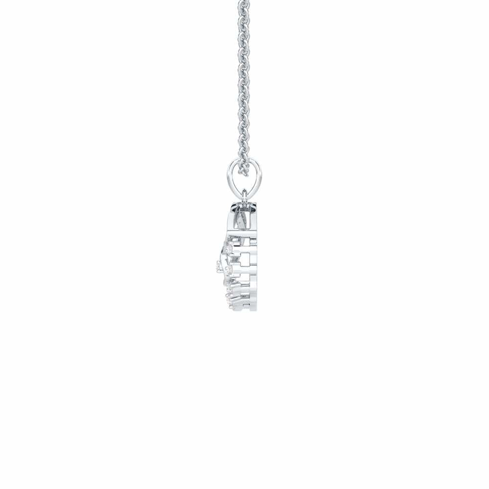 Soft Radiance Silver Pendant - White Gold - Image 4