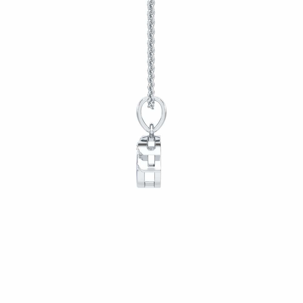 Omni Eye Silver Pendant - White Gold - Image 4