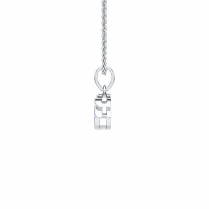 Omni Eye Silver Pendant - White Gold - Image 4