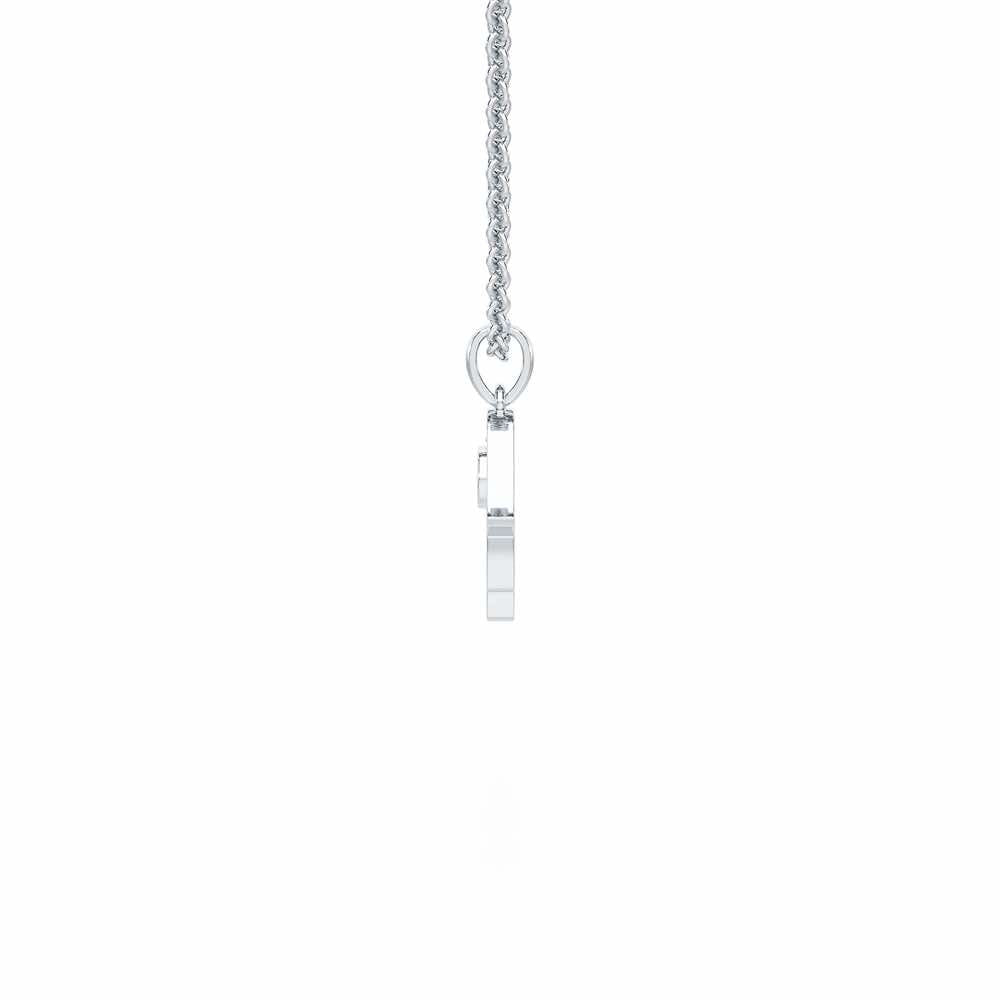 Protective Gaze Silver Pendant - White Gold - Image 4