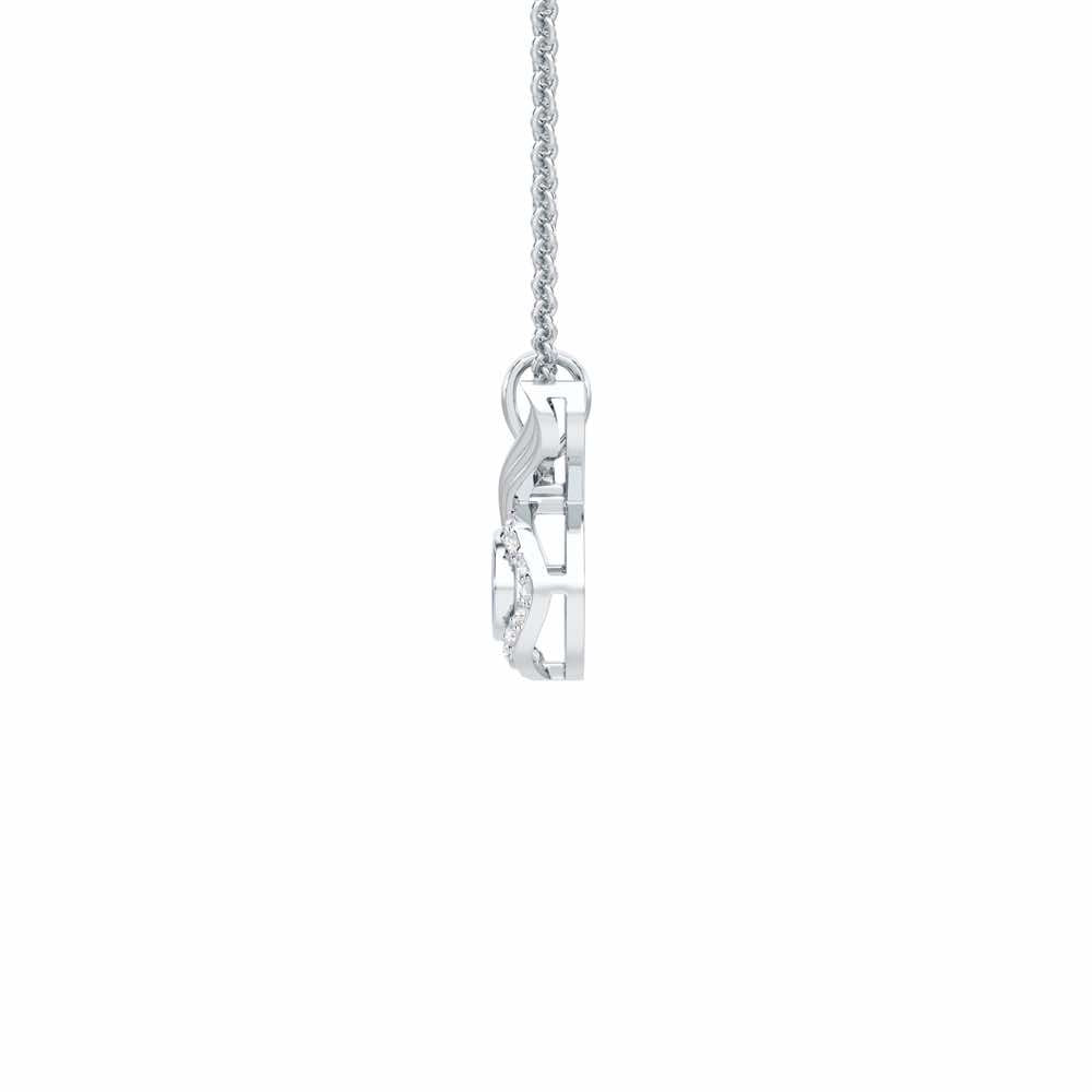 Divine Shield Silver Pendant - White Gold - Image 4