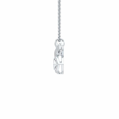 Divine Shield Silver Pendant - White Gold - Image 4