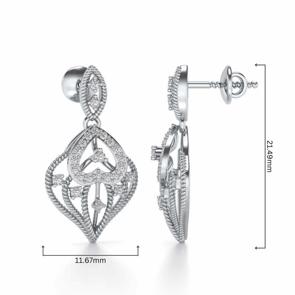 Wow-Factor Drops Earrings - White Gold - Image 4