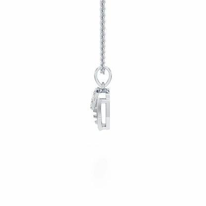 Twilight Whisper Silver Pendant - White Gold - Image 4