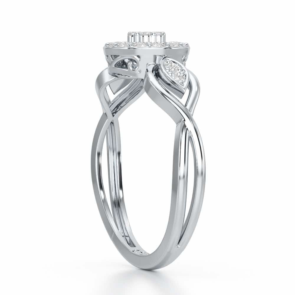 Luminis Attraction Silver Ring - White Gold - Image 4