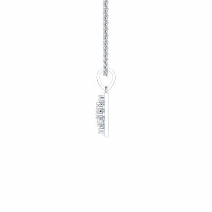 Gleam of Grace Silver Pendant - White Gold - Image 4