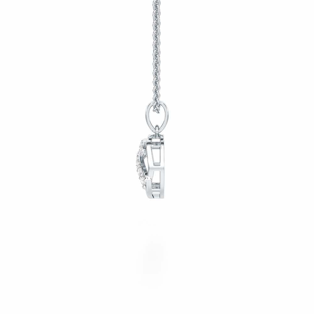 Celeste Sparkle Silver Pendant - White Gold - Image 4