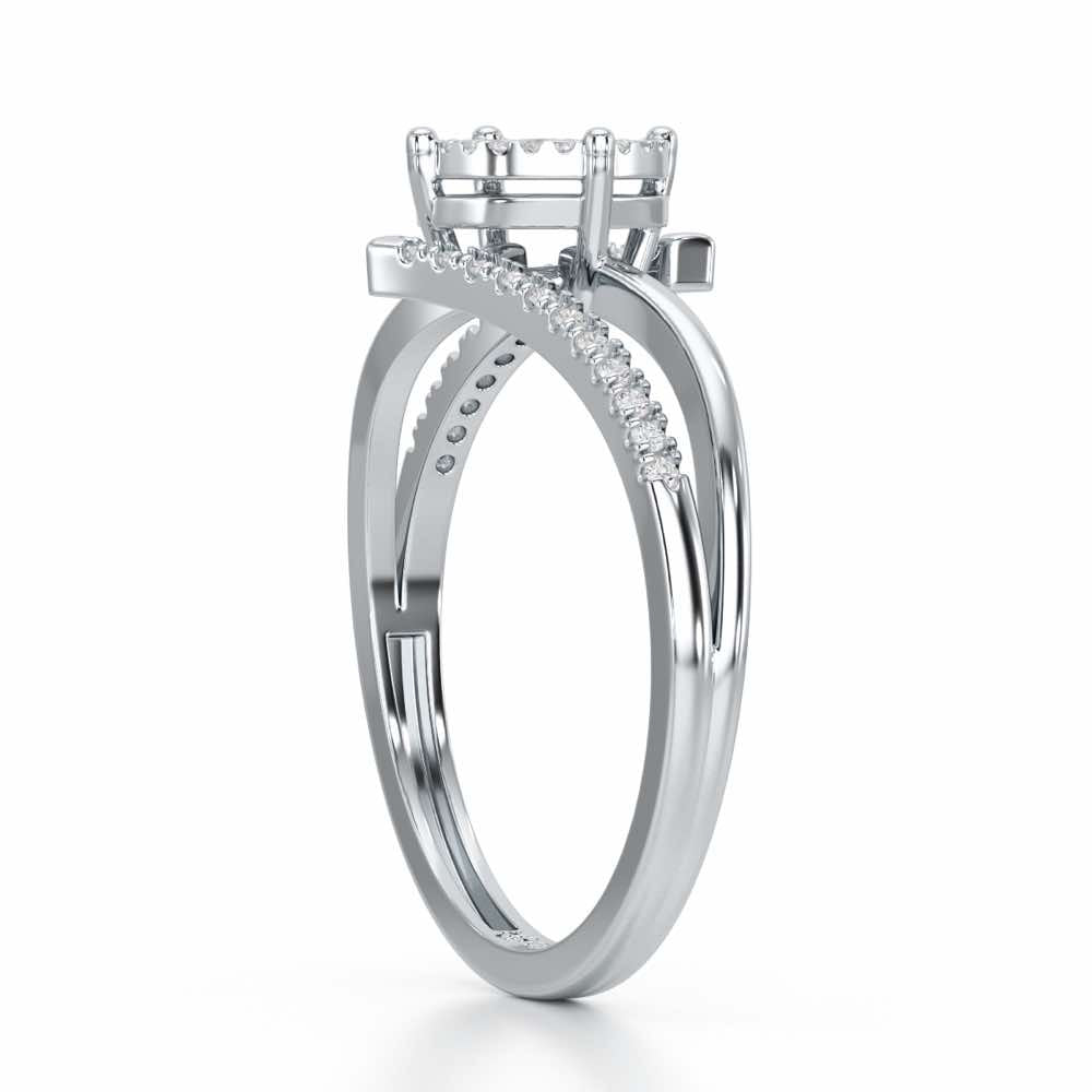 Shine Source Silver Ring - White Gold - Image 4
