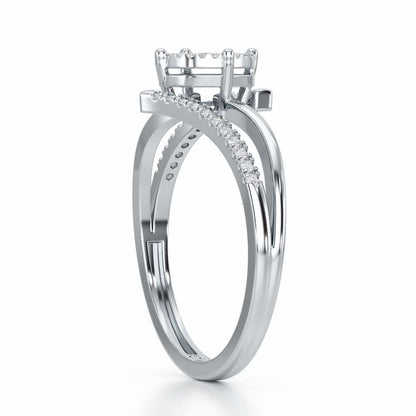 Shine Source Silver Ring - White Gold - Image 4
