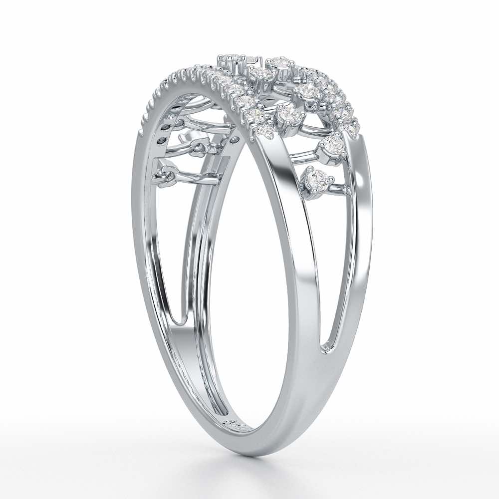 Glowy Serina Silver Ring - White Gold - Image 4