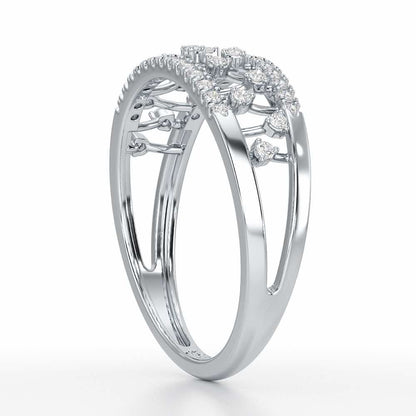 Glowy Serina Silver Ring - White Gold - Image 4