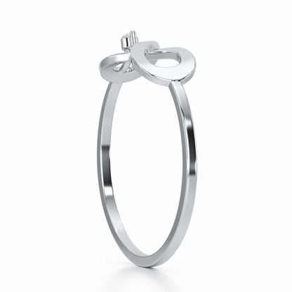 Tentacle Silver Ring - White Gold - Image 4