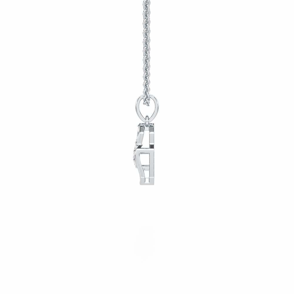 Moonbeam Glow Silver Pendant - White Gold - Image 4