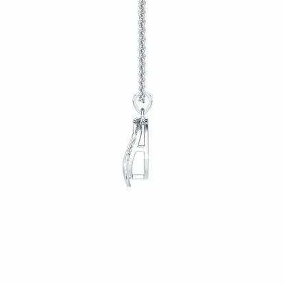 Ethereal Shine Silver Pendant - White Gold - Image 4