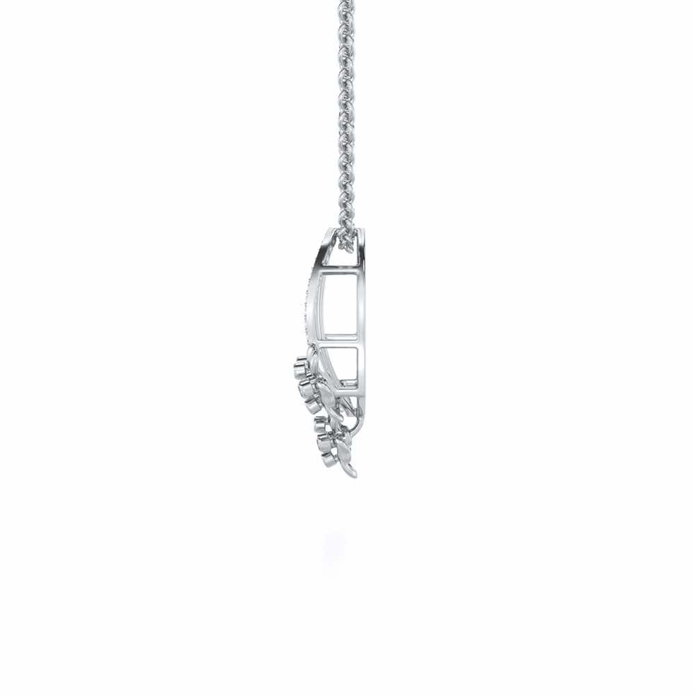 Zenith Strings Silver Pendant - White Gold - Image 4