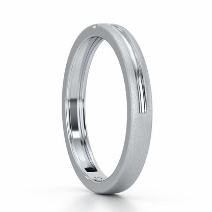 Aveline Simplicity Silver Ring - White Gold - Image 4